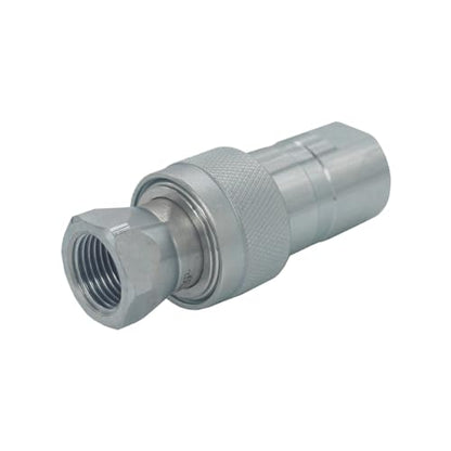 2-Set 1/2" Ag ISO5675 Carbon Steel Hydraulic Quick Disconnect Coupling Poppet Valve，Pioneer Type with Black and Green Colour Dust Cap - size: 1/2"NPT-Poppet(Black and Green)