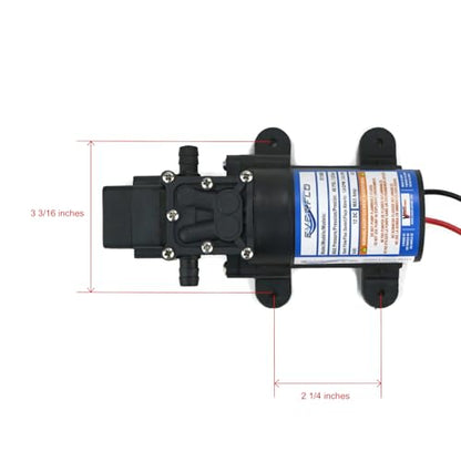 OEM | Everflo 1.0 GPM, 12V, Max 40 PSI Diaphragm Pump EF1000, EF1000-BOX, EF1000BOX