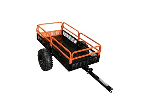 Impact IMPLEMENTS® 1500lb ATV/UTV/Tractor Trailer with Solid Steel Floor, Aggressive Tires, & Pivoting Tongue. Great for Agricultural Use & Land Management. Designed in Trademarked in The USA! - size: 1500lb Steel Floor