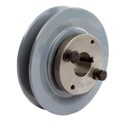 AK46H/H-1 Cast Iron 4.5" Single Groove Pulley Belt A Section 4L with 1" Sheave Bushing - for Masterdrive Pulley Replacement - Solid Steel Bushing Cast Iron Construction Gray