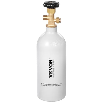 VEVOR CO2 탱크, 1.1kg(2.5파운드) 새로운 알루미늄 합금 실린더, 라이트 그레이 스프레이 코팅이 된 CO2 에어 탱크, CGA320 밸브 및 조절 가능한 압력, 생맥주 디스펜싱 및 소다 메이커용 DOT 승인 실린더 - size: 2.5 lbs