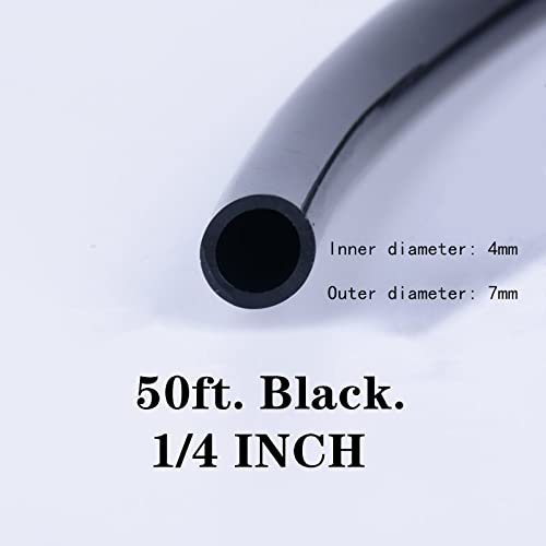50ft 1/4 inch Drip Irrigation Tubing, Blank Distribution Line Water Hose Garden Watering Tube for Garden Irrigation System - size: 50FT Tubing + 0 PC Dripper