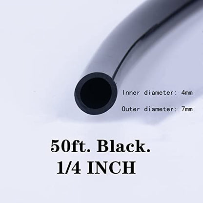 50ft 1/4 inch Drip Irrigation Tubing, Blank Distribution Line Water Hose Garden Watering Tube for Garden Irrigation System - size: 50FT Tubing + 0 PC Dripper