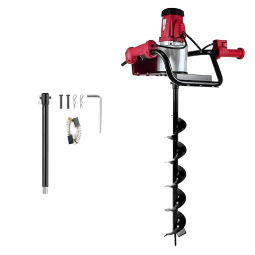 1500W Electric Post Hole Digger with Reverse, 6" Bit, 110V