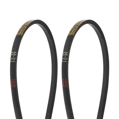 HARFINGTON 2Pcs M-31 Rubber V Belt 31" Lp 10mm W 5.5mm H, JIS Standard - size: 31"