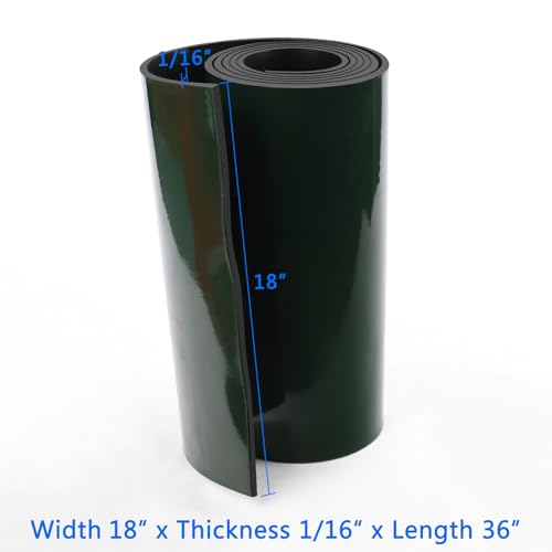 HooTown Adhesive Solid Rubber Strips, Self Neoprene Rubber Sheet Rolls Seal - size: 18”Wide x 36”Long, style: 1/16" Thick Adhesive