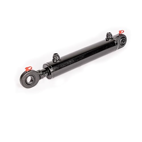 Spare Parts Holland - 2x20 Double Acting Hydraulic Cylinder with Swivel Eye Design - 3500 PSI Universal Hydraulic Ram - 2-inch Bore - 20-inch Stroke - 1-inch Rod - Black Finish - size: Bore Size : 2", Stroke : 20"