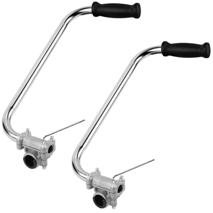 2 Pcs Weed Eater Handle Extension-Aluminum Ergonomic Weed Eater Attachments - color: Silver-2Pc