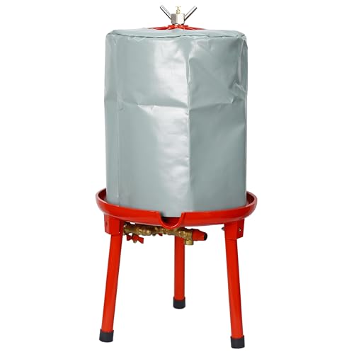 Hydraulic Fruit Press 5.3 Gallon 20L Stainless Steel Basket Manual Apple Grape Wine Cider Juicer Vegetable Nut Milk Extractor Water Powered Juice Maker Red - size: 5.3 Gallon / 20 Liters