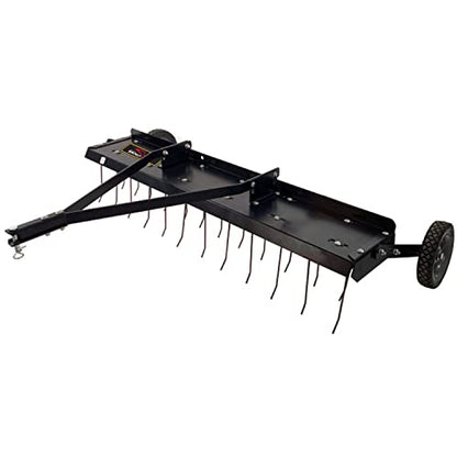 Brinly 2-in-1 40" Aerator Spreader and 48" Tow Behind Dethatcher Lawn Care Bundle