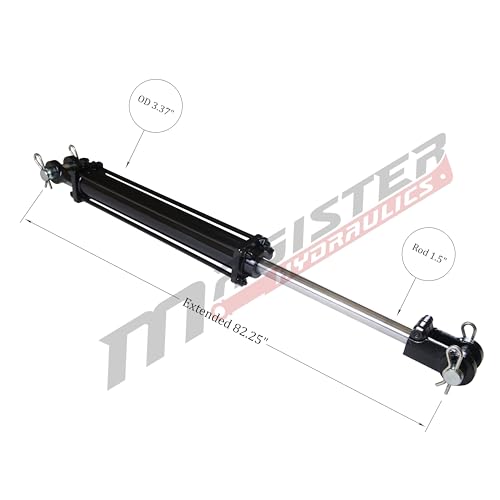 Double Acting Hydraulic Cylinder - AG Tie-Rod Hydraulic Cylinder 2500 PSI Agriculture Standard 3" bore 36" Stroke (3x36) - size: 36" Stroke, style: 3" Bore