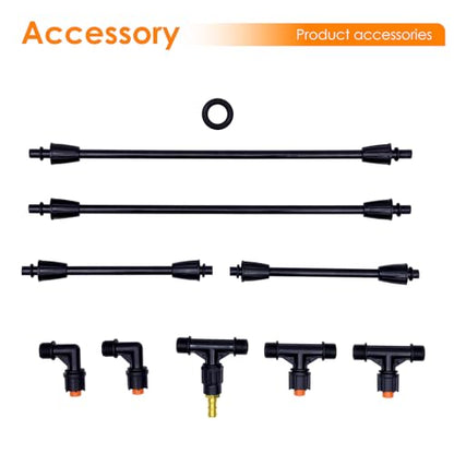 Sprayer Boom Wand for ATV - with Cone & Fan Nozzles, Wide-Coverage Agricultural & Lawn Spray Attachment for Tractors/UTVs(Boom Wand 02) - color: Boom Wand 02