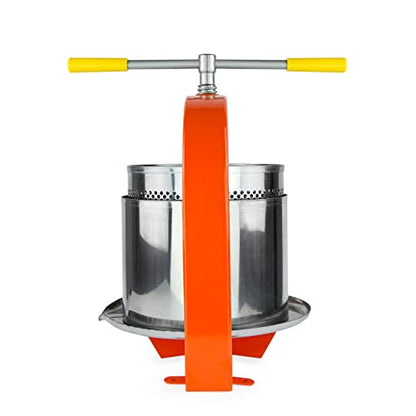 Varomorus Stainless Steel Wine Fruit Press for Apple, Grape, Berries, Honey, Manual Crusher Juice Maker (15L / 4 Gal) - size: 15L / 4 Gal