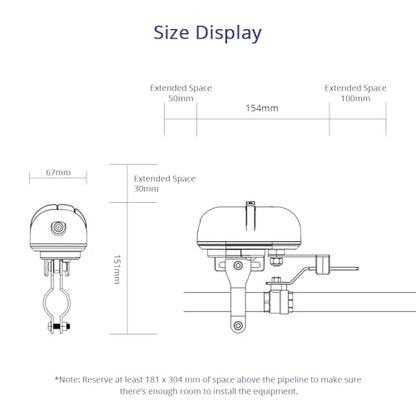 WiFi Smart Water Valve Controller, Remote Shutoff for 1/2 to 1 in Pipe - style: WiFi Version