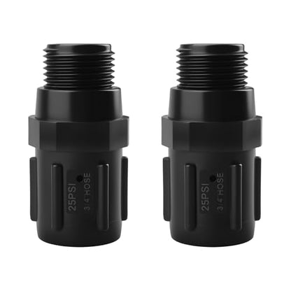 2pcs Drip Irrigation Pressure Regulator 25 PSI, 3/4" Male Female Thread