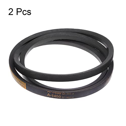 HARFINGTON 2pcs A-1450 V-Belts Drive Belt 1450mm Inner 13mm Width 8mm Thickness Girth Rubber for Power Transmission