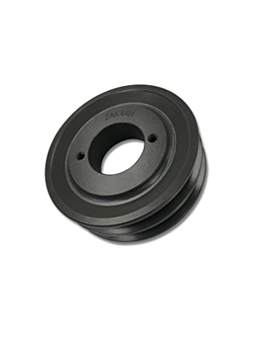 Double Groove 4.95" Cast Iron Electric Motor " H " Pulley/Sheave, Bushing Included, for 3/8" and 1/2" Top Width 3L/A/AK/4L/4LK Section V Belt, 2 Groove (No Bushing/Standalone Pulley, 2AK51H) - size: No bushing / Standalone Pulley