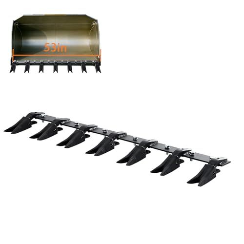 NBCYUNER Bucket Tooth Bar 53in Heavy Duty Tractor Bucket Teeth Bar for Sub-Compact Tractor Loader, 4560 lbs Load-Bearing Capacity, Fits Bucket Cutting Edges Sized 1/2" or Less with - size: 53in