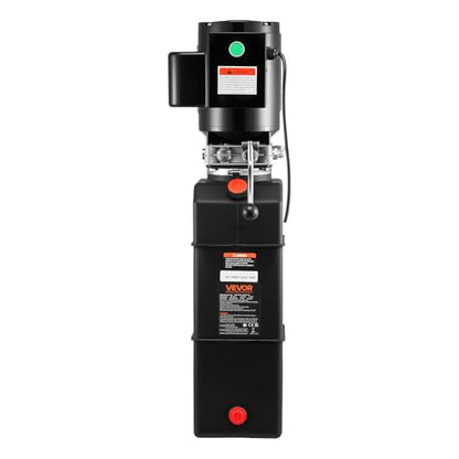 Vevor Hydraulic Pump 15 Quart Hydraulic Motor Hydraulic Lift Single Phase Car Lift 3450 RPM Dump Trailer 208-230 Volt Portable Car Lift 2 Horsepower Auto Lift Vehicle Lift Portable Power Press - size: 16 Quart, style: Single Acting