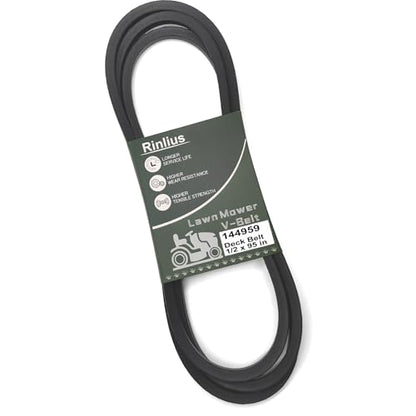 Mower Deck Belt 144959 for Craftsman LT1000 LT2000 LT3000 DYT4000 42 inch Deck Husqvarna Poulan AYP 138255 532144959 532138255 Riding Lawn Mowers(1/2" x 95") - size: 532144959