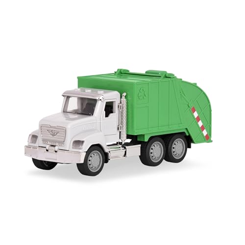 Driven by Battat – 7-Inch Work Vehicle Toy with Lights & Sounds, Movable Parts, Educational Truck for Boys & Girls, Durable Design, Realistic Details, 3+ Years Toy for Kids - style: Recycling Truck