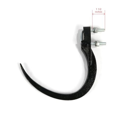 The ROP Shop 9" Hay/Straw Grapple Hook with Hardware Mounts on 1 1/4" Square Bar Accumulator
