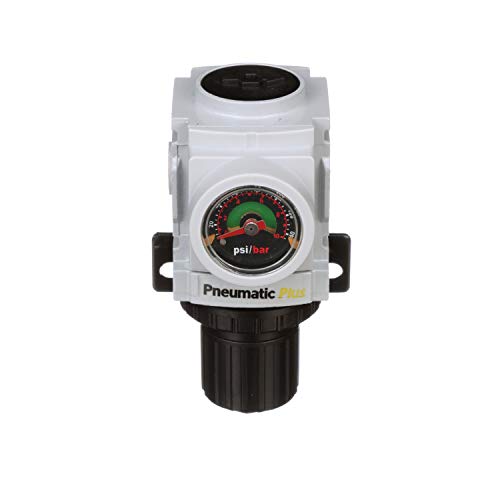 PneumaticPlus PPR2-N02BG Compressed Air Pressure Regulator, 1/4" NPT - size: 1/4" NPT