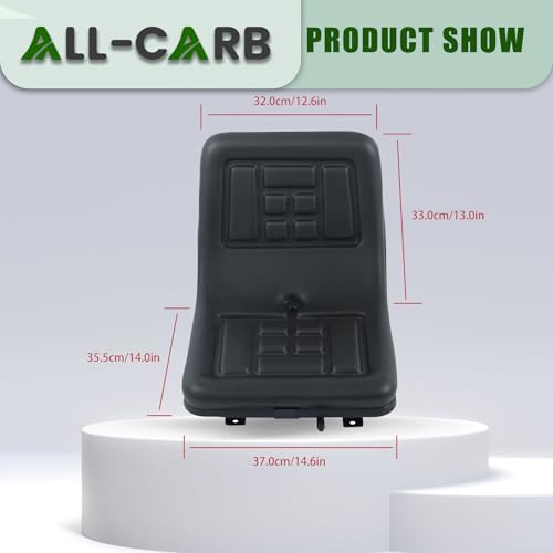 ALL-CARB Universal High Back Lawn Tractor Seat with Central Drainage Holes