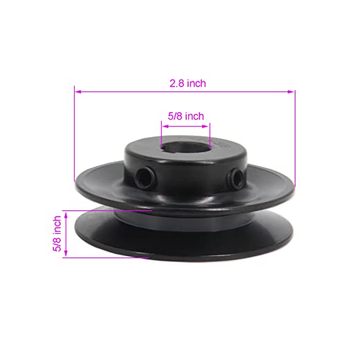 AK28-5/8 Bore Single Groove Web Sheave 2.8" OD 5/8" Bore V Belt Sheave Cast Iron - size: 5/8"Bore-2.8"OD