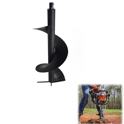 12-in Earth Auger Drill Bit, Garden Plant Flower Auger Rapid Planter Compatible Gas Powered Post Fence Hole Digger with 3/4 Shaft - size: 12 Earth Auger Drill Bit