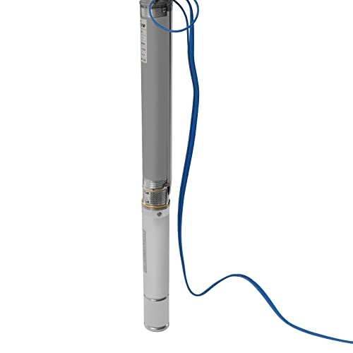 Deep Well Submersible Pump AC 110V 550W Electric Submersible Water Pump, 16 GPM Flow, 295ft Lift, Farm Ranch Irrigation Submersible Bore Hole Deep Well Pump 3420 RPM - color: Ac 110v 550w