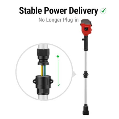 Cordless Stick Water Transfer Pump Compatible with Milwaukee 18V Battery - color: Red