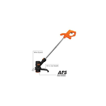 BLACK+DECKER String Trimmer and Weed Wacker, Electric Corded Weed Eater, 13-Inch Cutting Deck, 4 Amp Motor, Lightweight (BEST935)