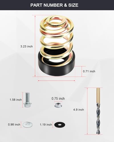 283516 Compression Seat Spring & 422127-4 Cap, 253203 Bolt w/Gasket
