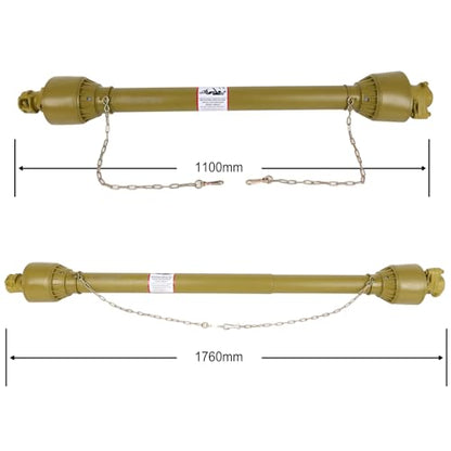 Yellow PTO Shaft;ACZCR 43"-70.5" PTO Shaft for Bush Hog/Finish Mower - style: Yellow