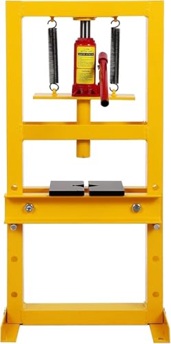 6-Ton Hydraulic Shop Press, H-Frame Bearing Press, 4-Hold Adjustable Height