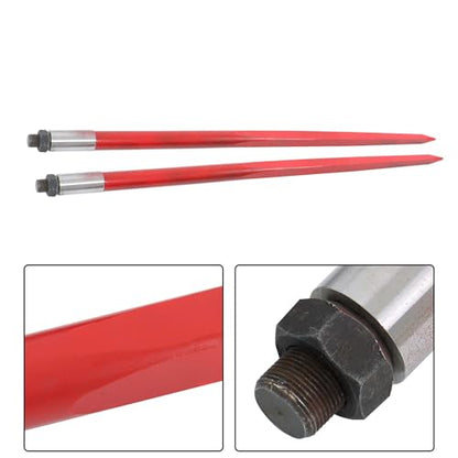 2Pcs 49" Hay Spear 4500lb Quick Attach for Skid Steer Tractor