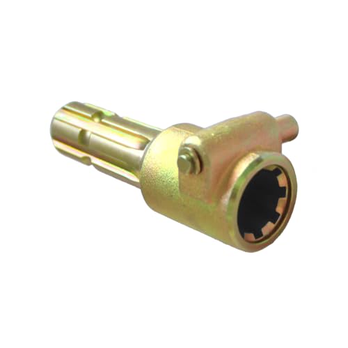1-1/2" to 1-3/8" PTO Spline Changer Adapter, 8-Spline Female to 6-Spline Male Tractor PTO Shaft Extension, Heavy Duty Quick Release Coupler for Rotary Cutters & Implements