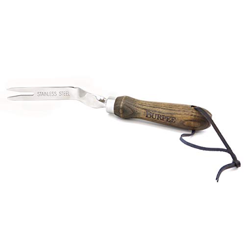 Burpee Stainless Steel Trowel Durable Long Lasting Garden Tool - color: Walnut, style: Weeder
