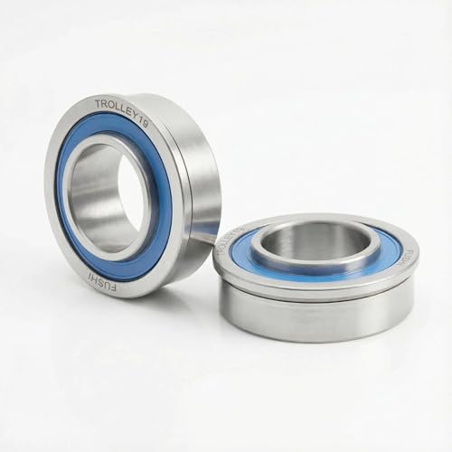 4 Pcs Blue Sealed Flanged Ball Bearings ID 3/4" x OD 1-3/8", Applicable Lawn Mower, Wheelbarrows, Carts & Hand Trucks Wheel Alternative to 532009040, AM118315, AM127304, 10513, 251210 Etc