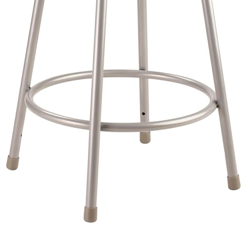 National Public Seating 24" High Heavy Duty Steel Stool, Grey - color: Grey, size: 24"