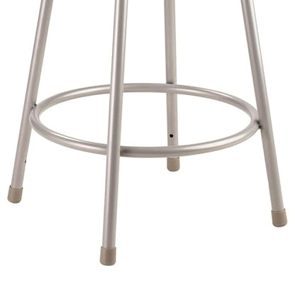 National Public Seating 24" High Heavy Duty Steel Stool, Grey - color: Grey, size: 24"