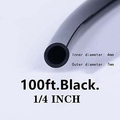 100ft 1/4 inch Drip Irrigation Tubing - size: 100FT Tubing + 0 PC Dripper