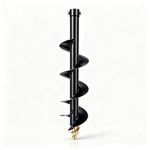 Hydraulic Auger Bit, 8''/200mm Mini Excavator Auger Drill for 0.8 to 2 Tons