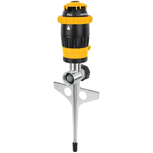 RESTMO Gear Drive Sprinkler with Metal T-Spike Base,Yellow - color: Yellow, size: 1 Pack