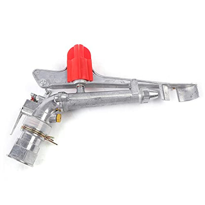 360° Irrigation Spray Impact Gun Adjustable Impact Area Water Irrigation Spray Tool Kit for Garden Agricultural, Horticultural, Industrial, Farms, Orchards, (Interface Diameter: 1.5inch) - color: Interface Diameter: 1.5inch/ Silver Red