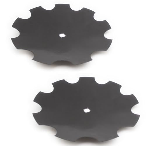 2 Pack 18" Notched Harrow Disc Blades to Fit 7/8" or 1" Square Axle