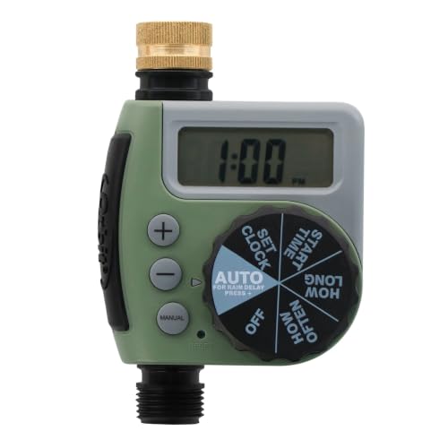 Orbit One Outlet Single-Dial Hose Faucet Timer - Easy Programmable - For Garden Watering System - LCD Hose Timer with Adjustable Watering Schedule - 62056 - size: Single