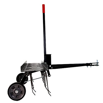 Brinly DT2-40BH2-P Premium Tow Behind Dethatcher with Pre-Assembled Tines, 40" - color: Hammered Black