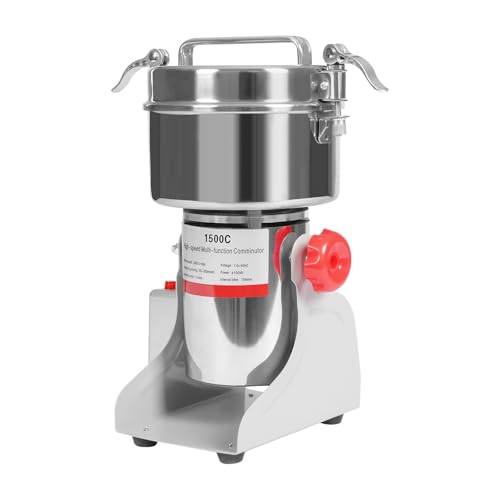 4100W Electric Grain Mill Grinder - 1500g Stainless Steel Flour Pulverizer for Corn, Cereals & Spices | 30000r/min High-Speed Grinder Machine for Home & Kitchen Use